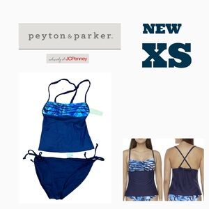 Payton & Parker blue adjustable string bikini extra small